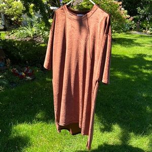 Copper velvet dress